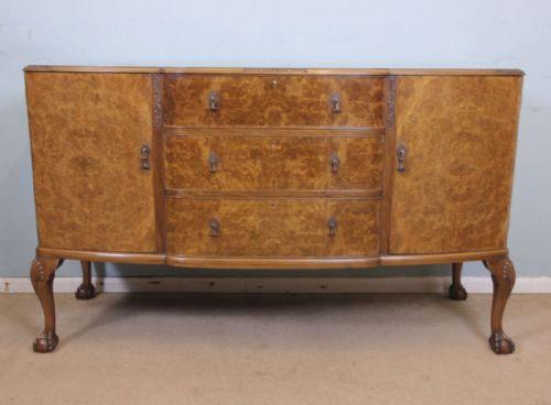 Antique Burr Walnut Sideboard Server.