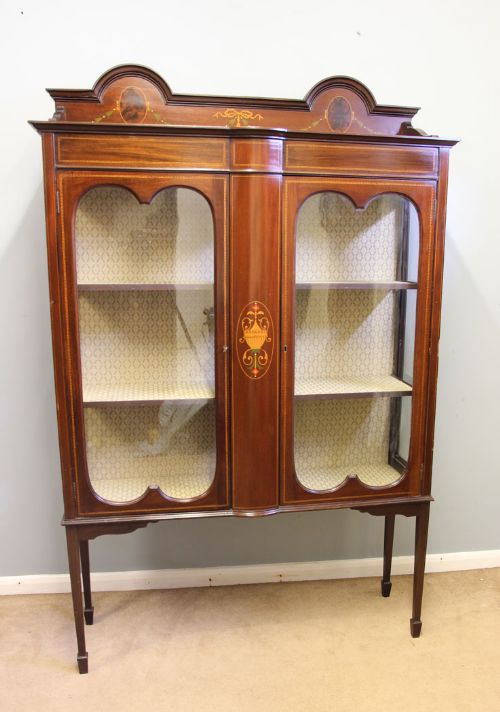 Antique Edwardian Mahogany Display Cabinet.