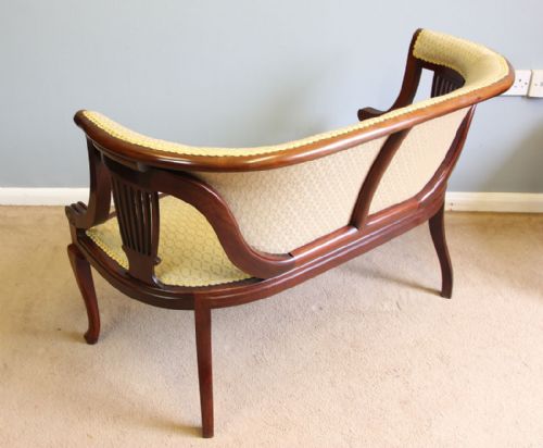 QUALITY ANTIQUE EDWARDIAN MAHOGANY SOFA - ADDITIONAL PHOTO 2