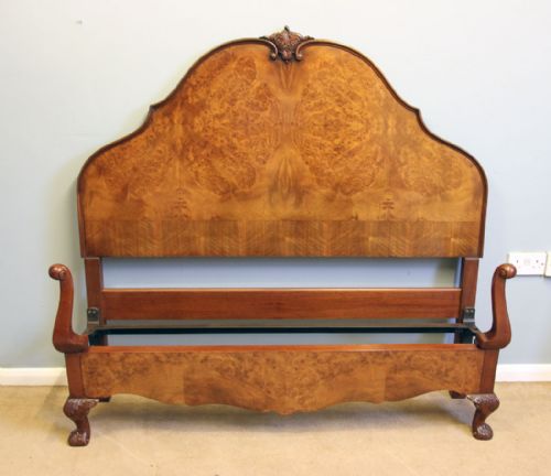 fig 1. Antique Burr Walnut Double Bed.