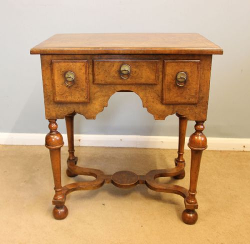 Antique Small Burr Walnut Lowboy Side Table