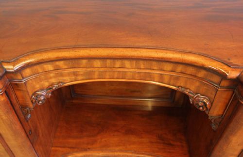 ANTIQUE VICTORIAN MIRROR BACK BREAKFRONT CHIFFONIER PEDESTAL SIDEBOARD - ADDITIONAL PHOTO 10