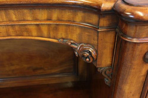 ANTIQUE VICTORIAN MIRROR BACK BREAKFRONT CHIFFONIER PEDESTAL SIDEBOARD - ADDITIONAL PHOTO 12