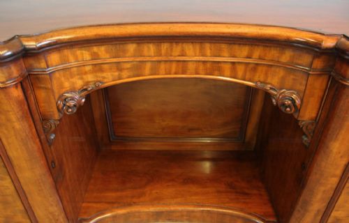 ANTIQUE VICTORIAN MIRROR BACK BREAKFRONT CHIFFONIER PEDESTAL SIDEBOARD - ADDITIONAL PHOTO 13