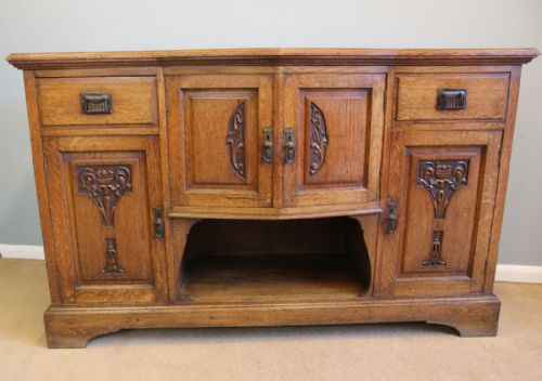 Antique Oak Arts & Crafts Sideboard Dresser Base