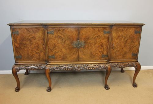 Quality Burr Walnut Antique Sideboard Server