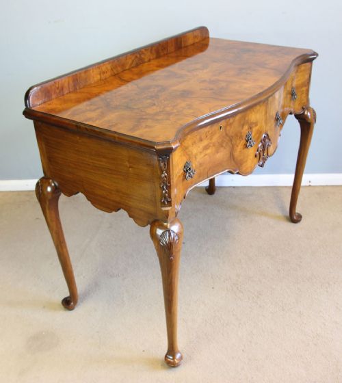 fig 1. Antique Burr Walnut Console Side Table
