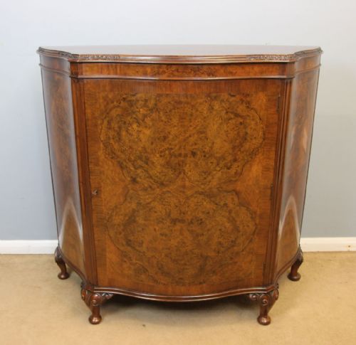 Antique Burr Walnut Side Cabinet