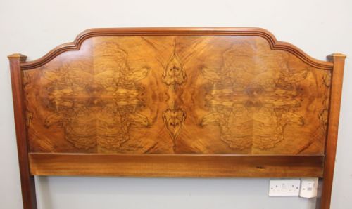 fig 1. Antique Figured Walnut Double Bed