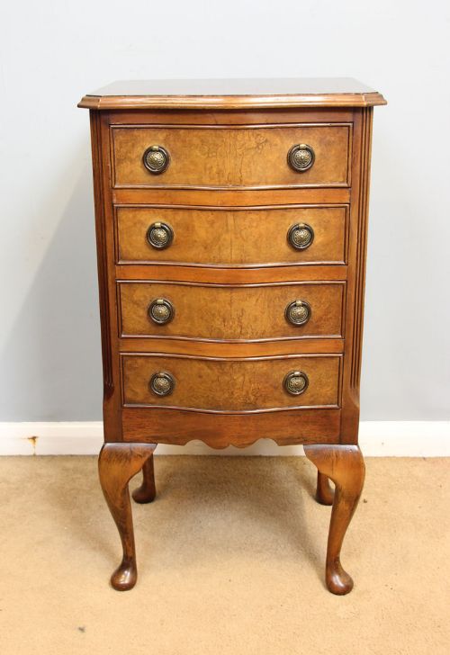 Walnut Bedside Chest Drawers