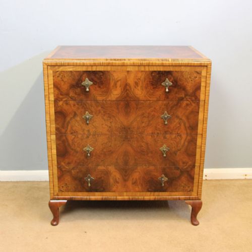 Quality Burr Walnut Chest of Drawers