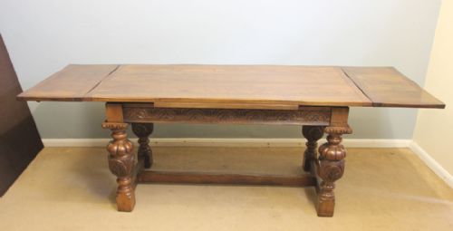 Oak Refectory Draw Leaf Farmhouse Extending Dining Table