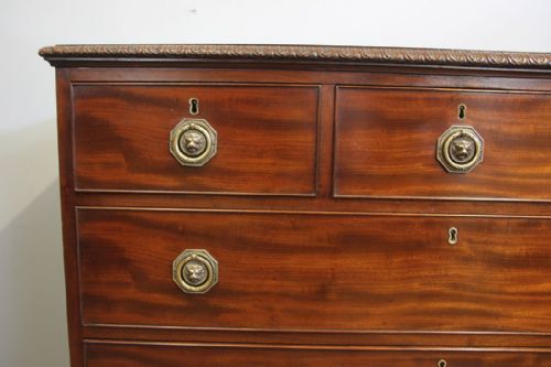 QUALITY 19TH CENTURY ANTIQUE MAHOGANY CHEST DRAWERS - ADDITIONAL PHOTO 1