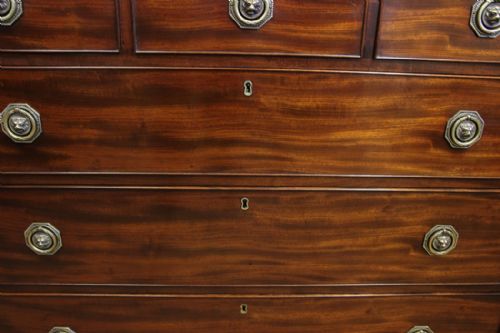 QUALITY 19TH CENTURY ANTIQUE MAHOGANY CHEST DRAWERS - ADDITIONAL PHOTO 4