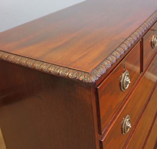 QUALITY 19TH CENTURY ANTIQUE MAHOGANY CHEST DRAWERS - ADDITIONAL PHOTO 6