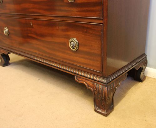 QUALITY 19TH CENTURY ANTIQUE MAHOGANY CHEST DRAWERS - ADDITIONAL PHOTO 8