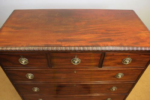 QUALITY 19TH CENTURY ANTIQUE MAHOGANY CHEST DRAWERS - ADDITIONAL PHOTO 11