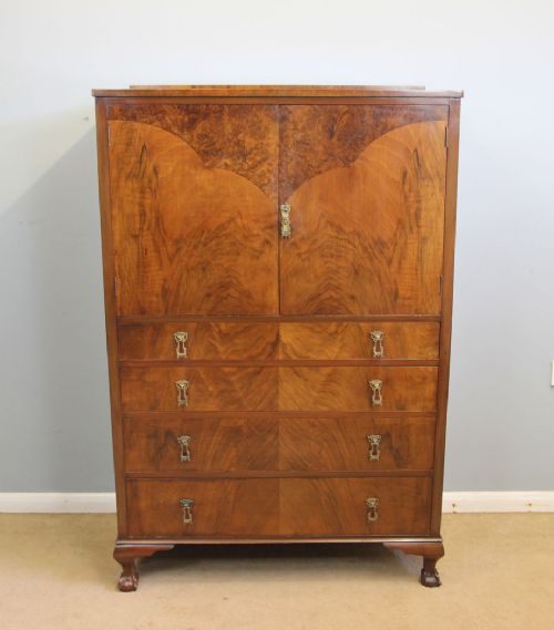 Antique Walnut Tallboy Chest Drawers
