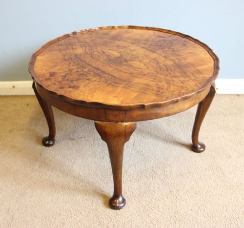 Burr Walnut Round Coffee Table