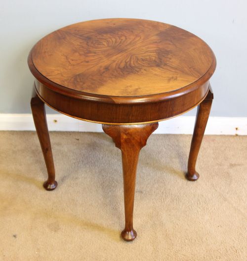 Antique Figured Walnut Low Side Occasional Table