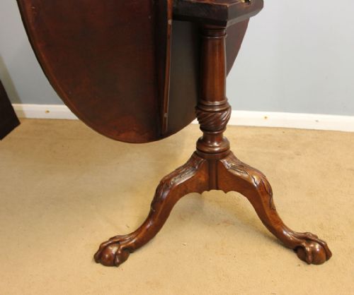 ANTIQUE GEORGIAN MAHOGANY TILT TOP TRIPOD TABLE - ADDITIONAL PHOTO 3