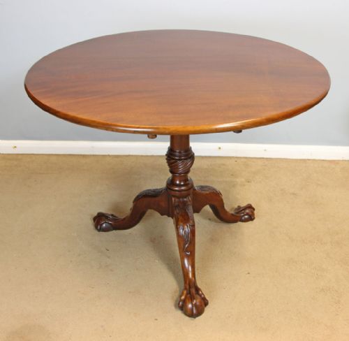 ANTIQUE GEORGIAN MAHOGANY TILT TOP TRIPOD TABLE - ADDITIONAL PHOTO 7