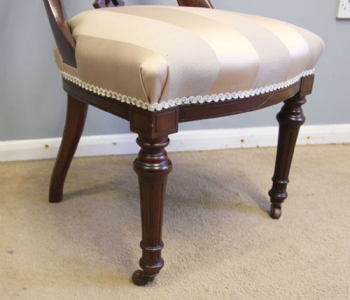 SET SIX ANTIQUE VICTORIAN MAHOGANY DINING CHAIRS - ADDITIONAL PHOTO 5