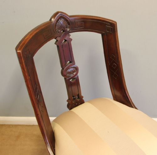 SET SIX ANTIQUE VICTORIAN MAHOGANY DINING CHAIRS - ADDITIONAL PHOTO 6