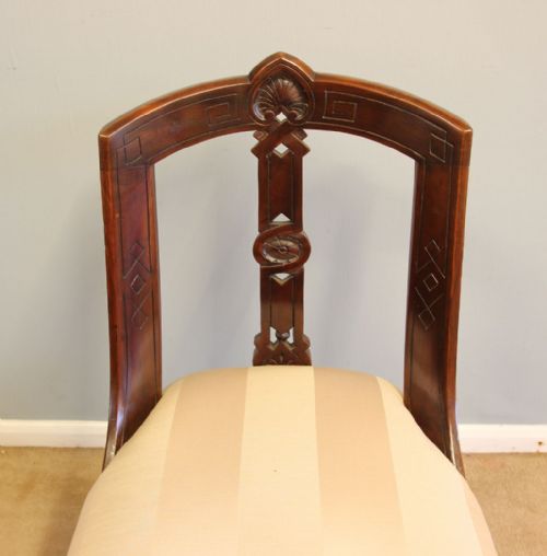 SET SIX ANTIQUE VICTORIAN MAHOGANY DINING CHAIRS - ADDITIONAL PHOTO 8