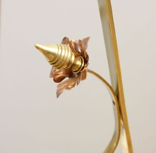 ANTIQUE BRASS FLOOR STANDARD LAMP - ADDITIONAL PHOTO 7