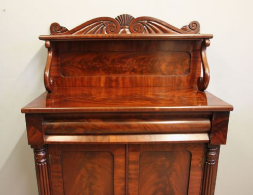 19TH CENTURY ANTIQUE SMALL MAHOGANY CHIFFONIER SIDEBOARD - ADDITIONAL PHOTO 6