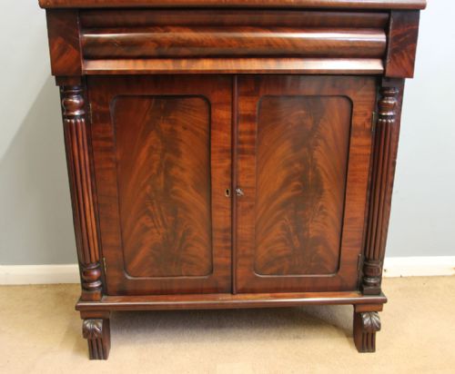 19TH CENTURY ANTIQUE SMALL MAHOGANY CHIFFONIER SIDEBOARD - ADDITIONAL PHOTO 9