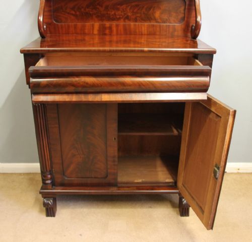19TH CENTURY ANTIQUE SMALL MAHOGANY CHIFFONIER SIDEBOARD - ADDITIONAL PHOTO 11
