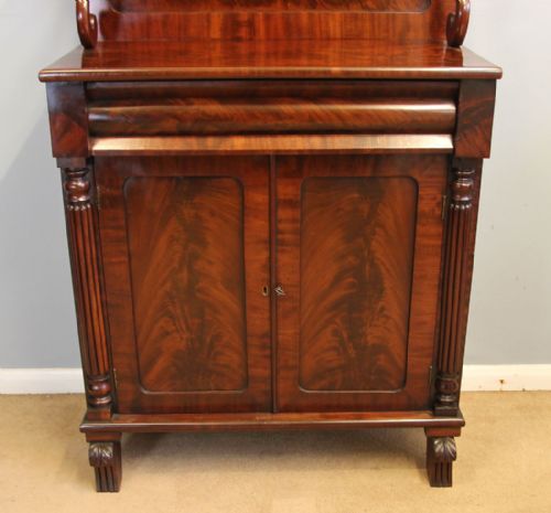 19TH CENTURY ANTIQUE SMALL MAHOGANY CHIFFONIER SIDEBOARD - ADDITIONAL PHOTO 13