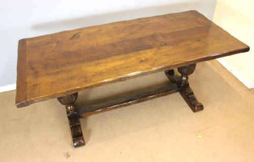 Antique Oak Refectory Farmhouse Kitchen Dining Table