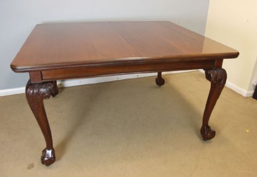 ANTIQUE MAHOGANY WIND OUT EXTENDING DINING TABLE - ADDITIONAL PHOTO 2