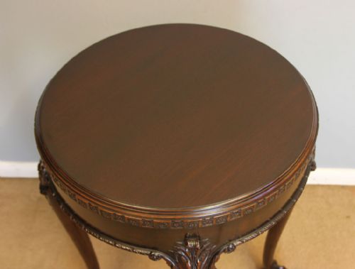 ANTIQUE MAHOGANY JARDINIRE LAMP TORCHIERE PLANT STAND - ADDITIONAL PHOTO 5
