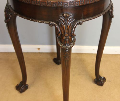 ANTIQUE MAHOGANY JARDINIRE LAMP TORCHIERE PLANT STAND - ADDITIONAL PHOTO 6