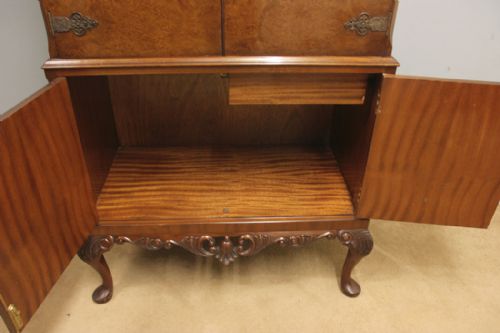 ANTIQUE WALNUT COCKTAIL DRINKS CABINET - ADDITIONAL PHOTO 6