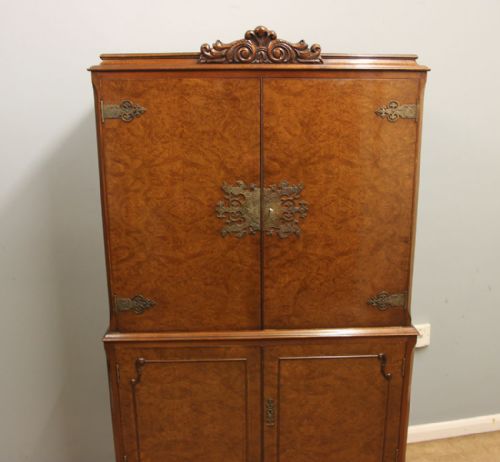 ANTIQUE WALNUT COCKTAIL DRINKS CABINET - ADDITIONAL PHOTO 8