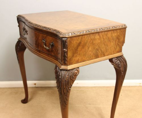 ANTIQUE BURR WALNUT SIDE TABLE - ADDITIONAL PHOTO 3