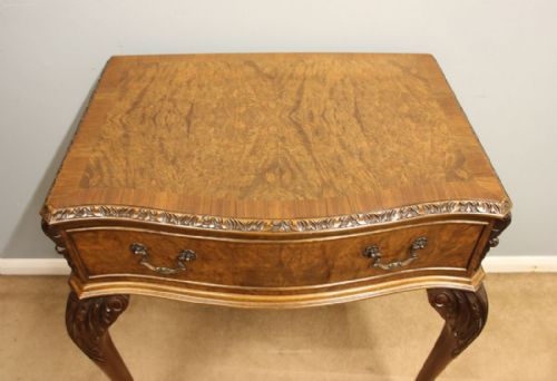 ANTIQUE BURR WALNUT SIDE TABLE - ADDITIONAL PHOTO 11