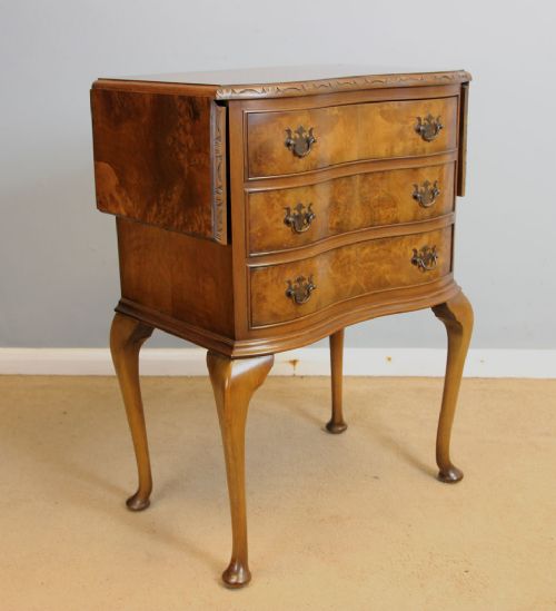 fig 1. Antique Walnut Bedside Lamp Side Table