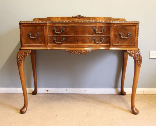 BURR WALNUT ANTIQUE SERVER SIDEBOARD CONSOLE SIDE TABLE - ADDITIONAL PHOTO 1