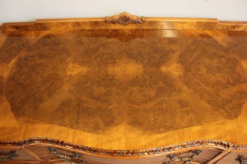 BURR WALNUT ANTIQUE SERVER SIDEBOARD CONSOLE SIDE TABLE - ADDITIONAL PHOTO 7