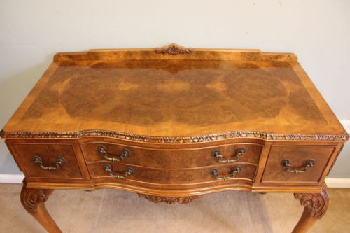 BURR WALNUT ANTIQUE SERVER SIDEBOARD CONSOLE SIDE TABLE - ADDITIONAL PHOTO 8