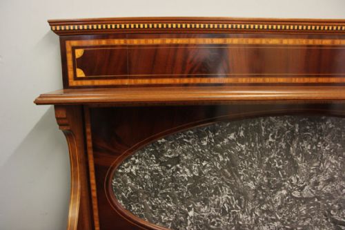 ANTIQUE SUPERB QUALITY INLAID MAHOGANY WASHSTAND - ADDITIONAL PHOTO 12