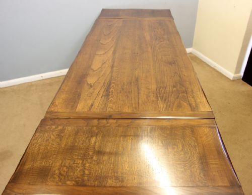 OAK DRAW LEAF TABLE FARMHOUSE EXTENDING DINING TABLE - ADDITIONAL PHOTO 3