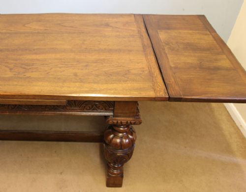 OAK DRAW LEAF TABLE FARMHOUSE EXTENDING DINING TABLE - ADDITIONAL PHOTO 8