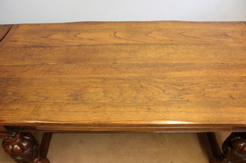 OAK DRAW LEAF TABLE FARMHOUSE EXTENDING DINING TABLE - ADDITIONAL PHOTO 9